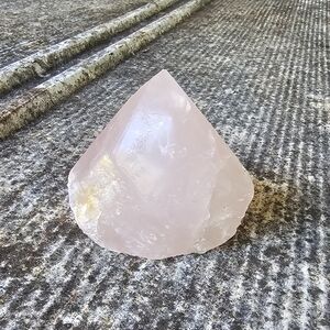 Polished Rose Quartz Crystal Point Tower